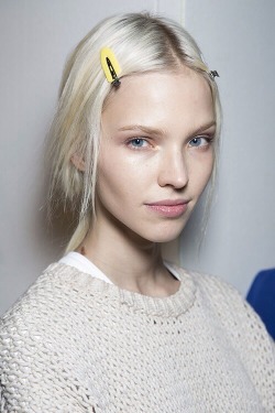 donughs:  Sasha backstage at Alberta Ferretti