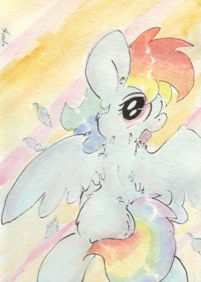 slightlyshade:Gold ‘n pink &lsquo;n rainbows all around!&lt;3