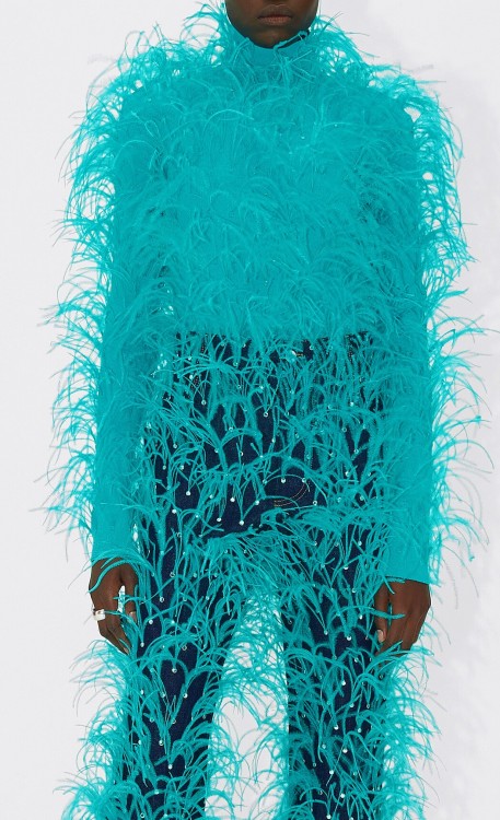 monsieur-j:  Ostrich feather-embroidered look from Bottega Veneta Pre-Fall 2021