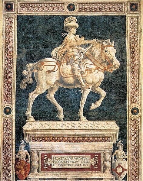 shiningjasmin Equestrian statue of John Hawkood (Giovanni Acuto): fresco located in the left wall of