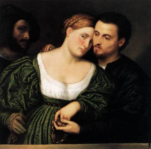 Paris Bordone, Les Amants Vénitiens, ca 1525- 1530, 81 x 86 cm, Pinacothèque de Brera,