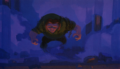 Concept art from The Hunchback of Notre Dame.