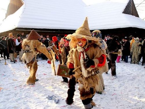 lamus-dworski:Kolędnicy in Poland. Remnants of the old tradition of kolędowanie (see: Koliada - Slav