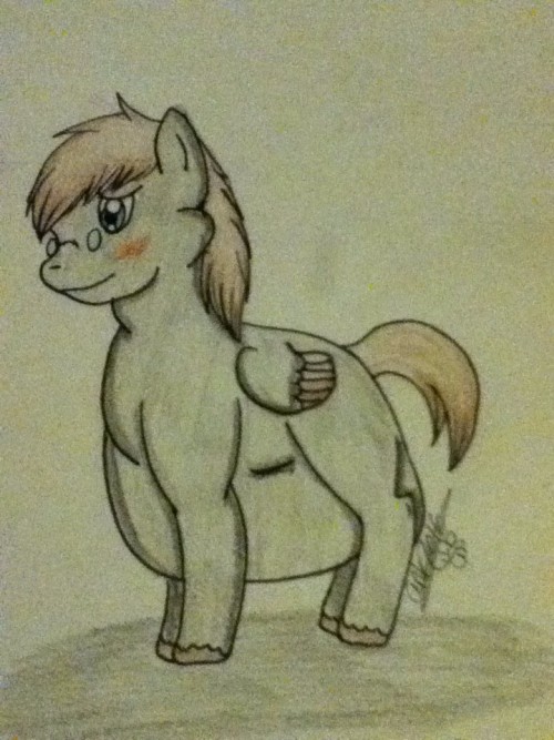 My first attempt at drawing a fat pone. I’ll work on my art more with this guy. His name is Aiden.