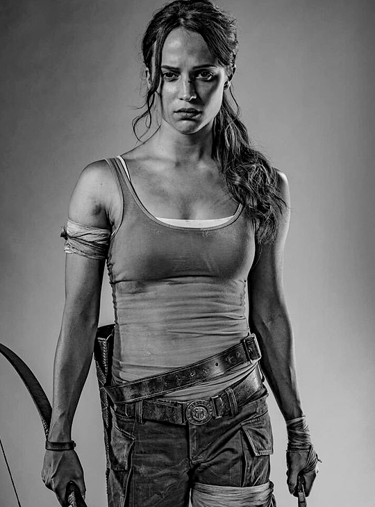 I only play for sport — ALICIA VIKANDER as Lara Croft, unused promo