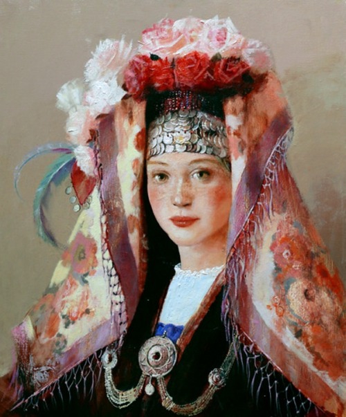 sabahzora: Paintings of Bulgarian women by Snezhana Slavova
