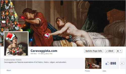 Caravaggista.com is now in the Christmas spirit on Facebook, thanks to some fun images my father-in-