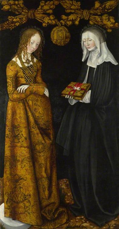 Lucas Cranach the Elder, Saints Christina and Ottilia, 1506. National Gallery, London. Saint Christi