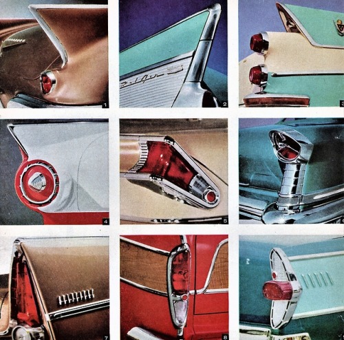 A collection of 1957 fins