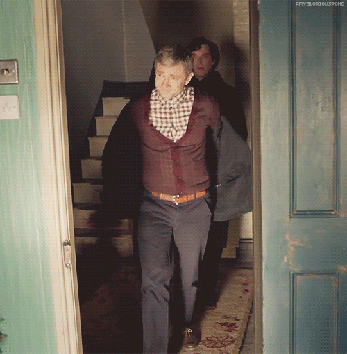 ∞ Scenes of SherlockJohn&rsquo;s almost transparent cardigan.