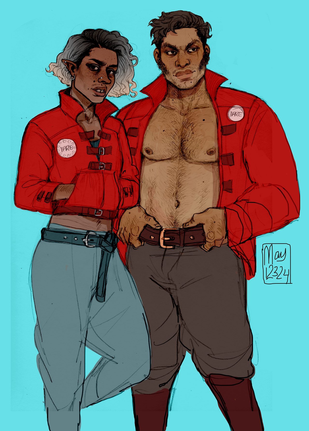 may12324:Lup and Magnus, the ultimate cool kids and my heroes. The final version