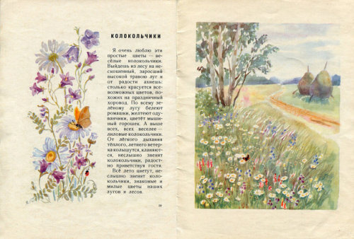 sovietpostcards:Ivan Solokov-Mikitov, “Flowers of the Forest”. Illustrated by Yelen