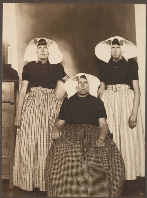 Mother and her two daughters from Zuid-Beveland, province of Zeeland, The Netherlands Peter Mesenholler, Augustus F Sherman Ellis Island Portraits 1905-1920’ (c1905) Nudes &amp; Noises  