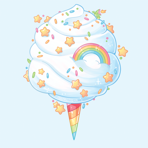 oddarette: Just some rainbow cotton candy :3