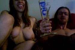 ourhighlife420:  WakeNBake with my babe~ Zach is home sick today, so this girl is on bowls, booty, and boobie patrol all day to make him feel his best again.xx  Great girl