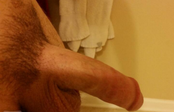 Feeling brave today, here&rsquo;s  a picture of my half-hard cock.