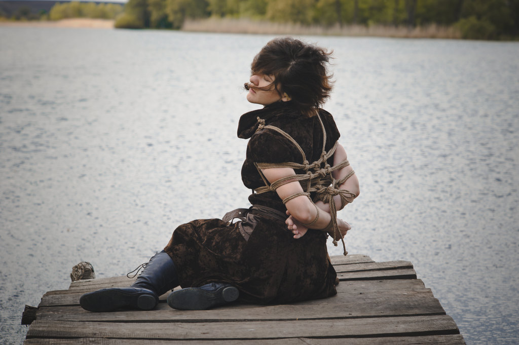 bdsm-place:  Shibari 180 by KICHUM Left alone tied by the lake ;)