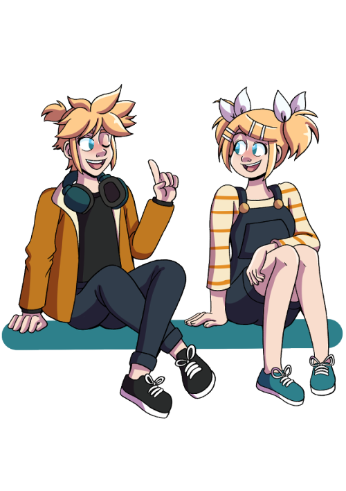 kaybdoodles:Here’s my part of the @100kagaminecollab ! I had a lot of fun coming up with outfi