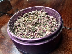 inhalehapppiness:  Purple weed to match my purple grinder