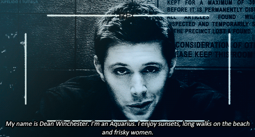 wingedfreckles:  ▸ spn meme        ➥ one hunter - Dean Winchester 