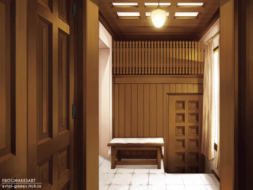 All the backgrounds I’ve painted for the yaoi visual novel A Hand in the Darkness. They were b