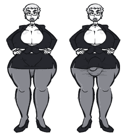gastrictankafterhours:  Friend asks me to draw an ideal porn character relative to my tastes, but it just turned out to be a thicker Chancey in business suit, lmao. great job  she might make an appearance from time to time for fun drawings but she is