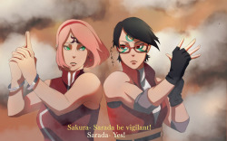 shiroi-sakura:Sort of tried to imitate an anime ss? Welp either way enjoy the mother-daughter