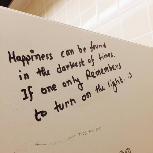 rowlinginthedepp:Quote of the day comes from the chemistry bathroom ⚡️❤️