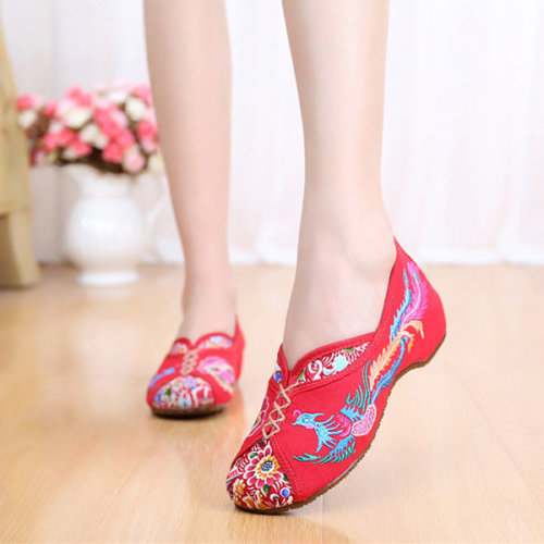 romanticandsadone: Floral Chineseknot Style Vintage Flat Shoes 001    ‖    002 &