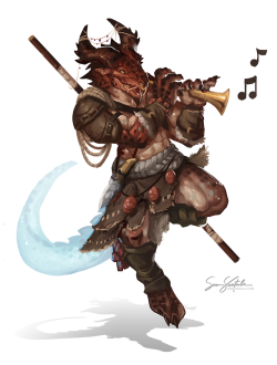 samsantala: Everyone’s been getting into DnD and I wanted to paint one of the characters I made.A Dragonborn Bard names ‘Faerazz’. He’s something of an oral ihstorian; he traveling the land in search of the finest myths and tales as he toots his