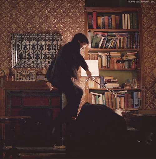 Gratuitous Sherlock GIFsCameras. We’re being watched.
