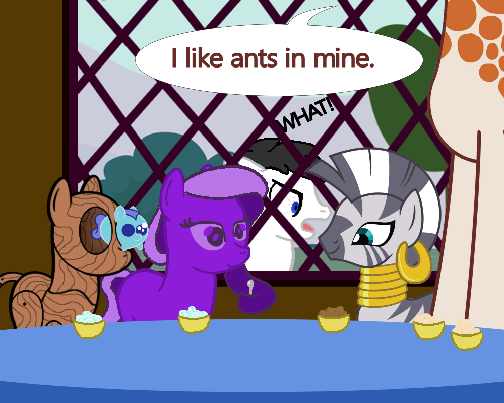 timberthewoodpony: Timber: I like frozen yogurt. Piston: You would, its an abomination