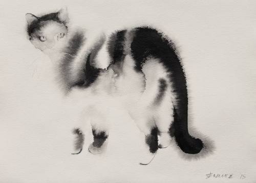 Cat illustrations by Endre Penovác. Ink.| Exquisite art, 500 days a year. |