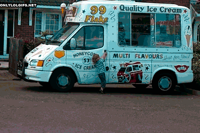 onlylolgifs:  Little Boy Attempts to Break Into an Ice Cream Truck