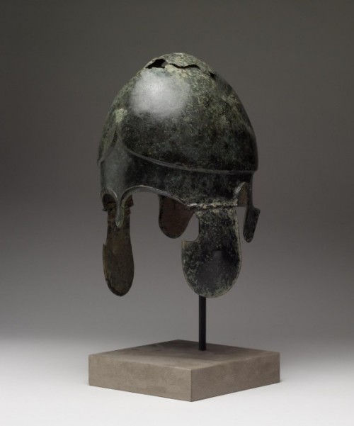 Greek Chalcidean type bronze helmet, 5th century BCfrom The Walter’s Art Museum