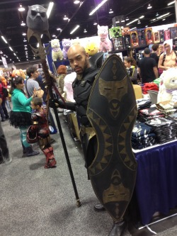 eroticmelody:  wh0isnerd:  hannivernatters:  colleendoran:  alexhchung:  Insanely cool Black Panther cosplay at WonderCon 2014  STUNNING!  …wow.  Salute   I’d do this!  Really dope cosplay right there!  I hope he expands on that concept, we would