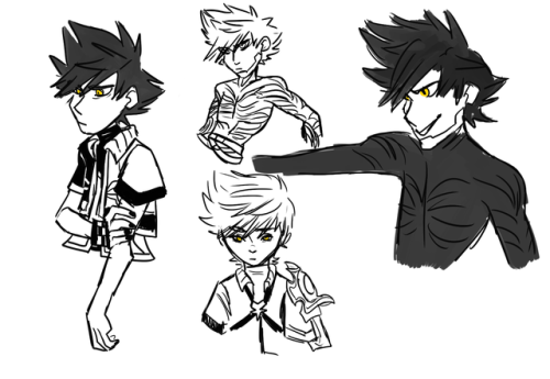 eona-art:  had a dream that Aqua went to wake Ventus up but instead it was Vanitas i’ve never drawn the emo kid before so i had to try 