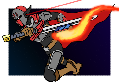 lusional:Knight GoldbladeA redraw of my first tablet drawingThey look badass!