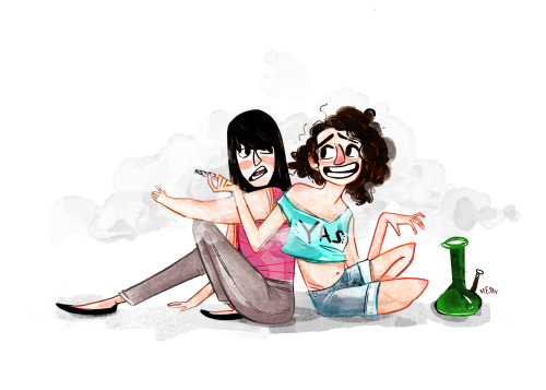 “frond til the ond”Updated this one for a Broad City gallery show!show deetz