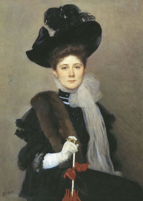 “Portrait of L. Hausch&quot; by Alexander Petrovich Sokolov, before 1913