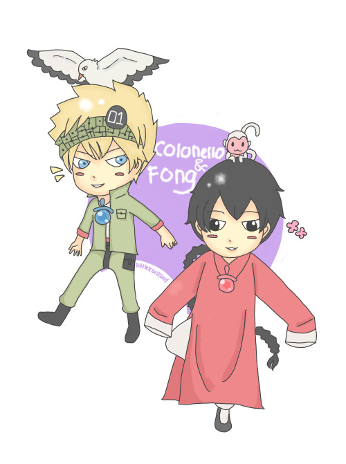 Colonello and Fong are my favourite Arcobaleno!  Both of them look cute and annoying in their c
