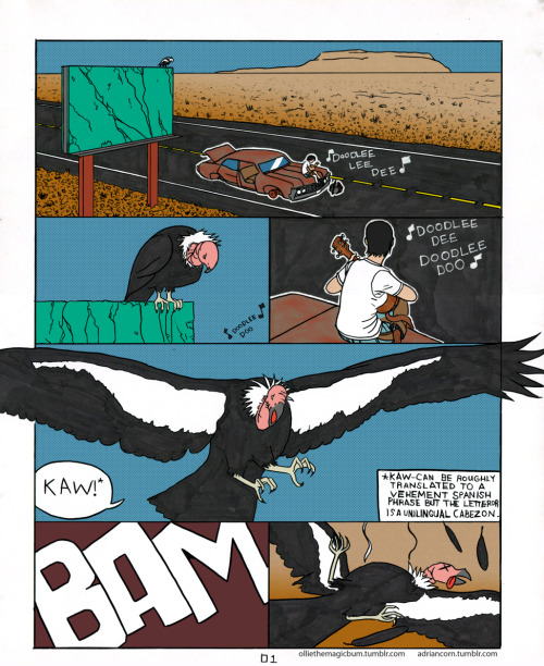 A comic about a girl and her humongous dog surviving in a post-apocalyptic wasteland. Scripted by @o