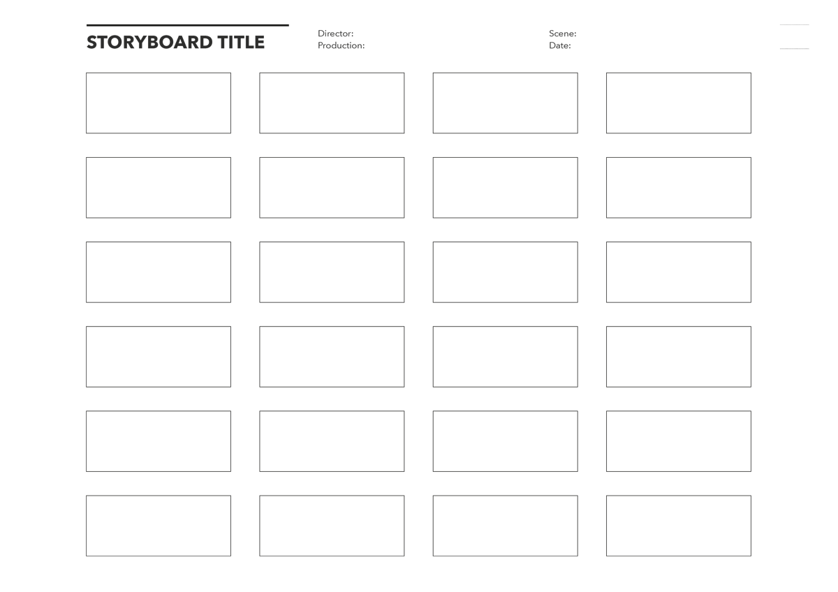 Storyboard Template  Superstar Worksheets