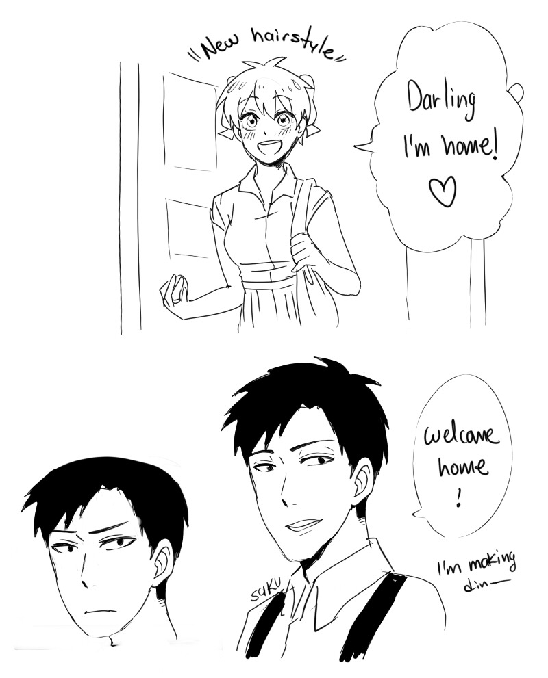 pervertedequality:  the sequel of Chiyo’s struggle with long hair and ribbons extra: