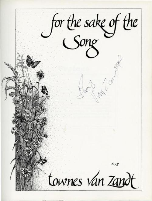 For the Sake of the Song signed inside cover, one of only 1000 copies (1977) 