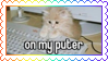 cat on my puter stamp