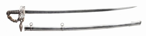 victoriansword:British Pattern 1827 Rifle Officer’s Sword81.5 cm pipe-backed and spear pointed blade