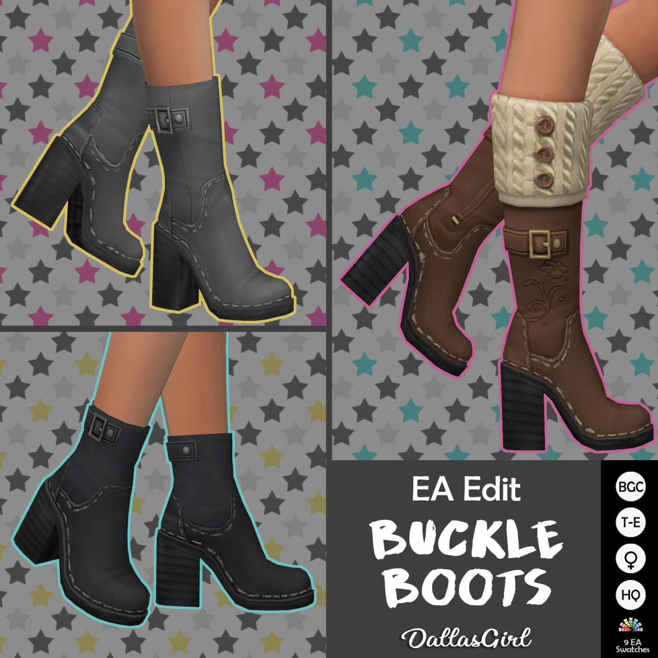 DallasGirl - EA Edit - Buckle Boots Let’s go back to the 90′s...