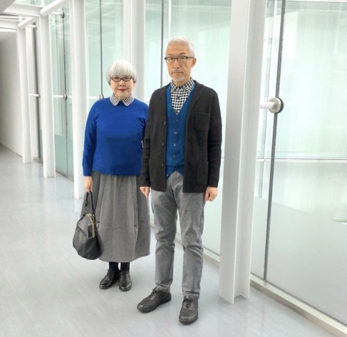 dainktellectual:sancty:This Japanese couple, who have been married for 37 years, share their matchin