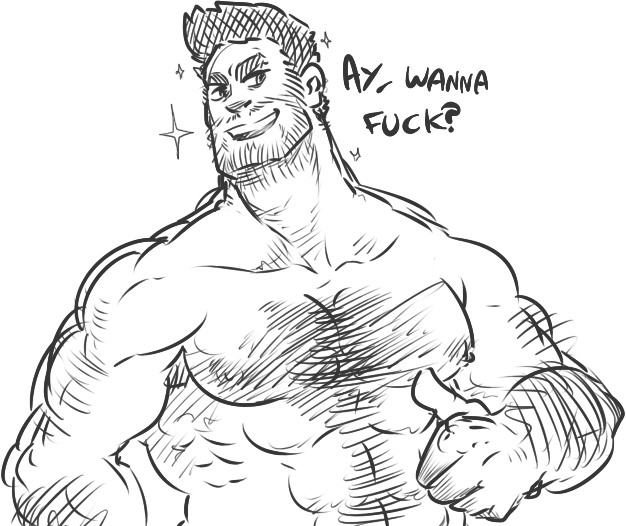 tenkdraws:  manly 